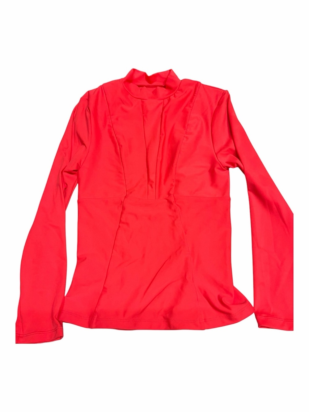 NEW Mikoh “Lowers” Women’s Long Sleeve Rash Guard Swim Shirt in Neon Orange XS